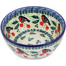 Polish Pottery Bowl 5&quot; Holly Robin
