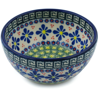 Polish Pottery Bowl 5&quot; Irish Spring