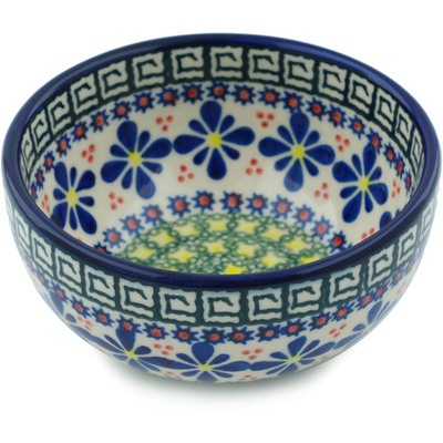 Polish Pottery Bowl 5&quot; Irish Spring