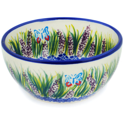 Polish Pottery Bowl 5&quot; Lavender Lake