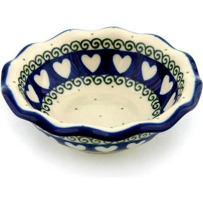 Polish Pottery Bowl 5&quot; Light Hearted