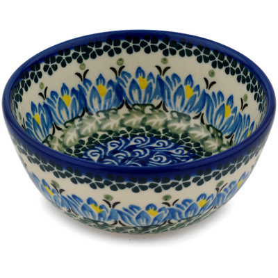 Polish Pottery Bowl 5&quot; Lotus Blossom