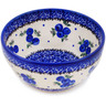 Polish Pottery Bowl 5&quot; Lovely Blueberries