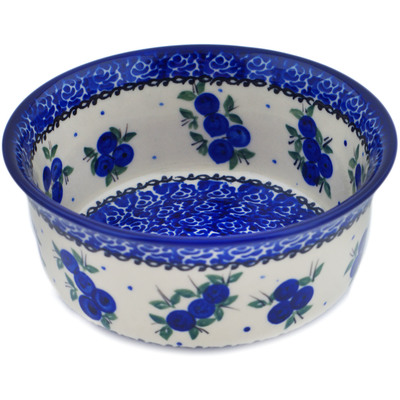 Polish Pottery Bowl 5&quot; Lovely Blueberries