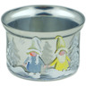 Glass Bowl 5&quot; Lovers In Snow