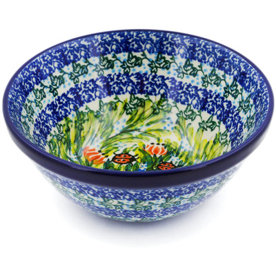 Polish Pottery Bowl 5&quot; Lucky Ladybug UNIKAT