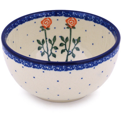 Polish Pottery Bowl 5&quot; Macintosh Rose