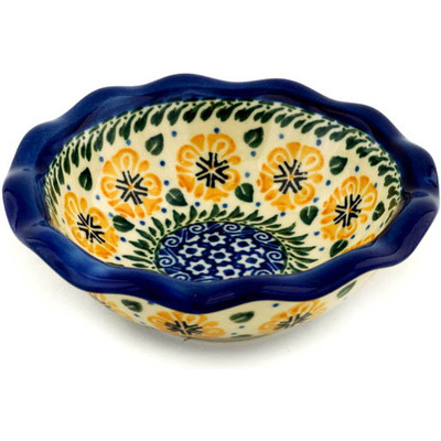 Polish Pottery Bowl 5&quot; Marigold Morning