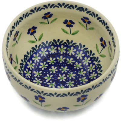 Polish Pottery Bowl 5&quot; Mariposa Lily