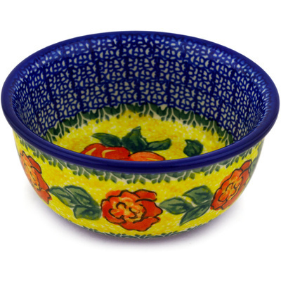Polish Pottery Bowl 5&quot; Matisse Flowers UNIKAT