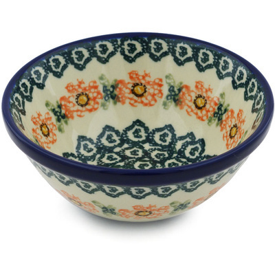 Polish Pottery Bowl 5&quot; Meadow Breeze