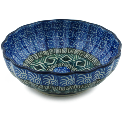 Polish Pottery Bowl 5&quot; Mediterranean Seashore