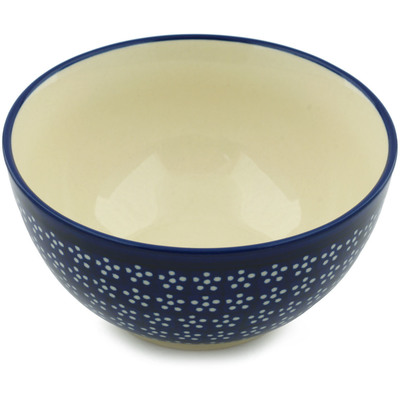 Polish Pottery Bowl 5&quot; Midnight Daisies