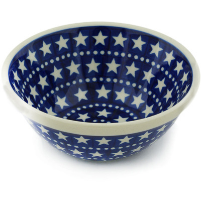 Polish Pottery Bowl 5&quot; Midnight Stars