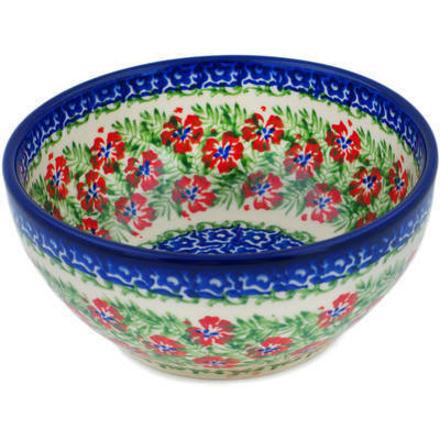 Polish Pottery Bowl 5&quot; Midsummer Bloom