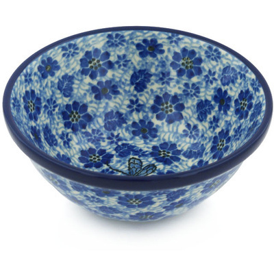 Polish Pottery Bowl 5&quot; Misty Dragonfly