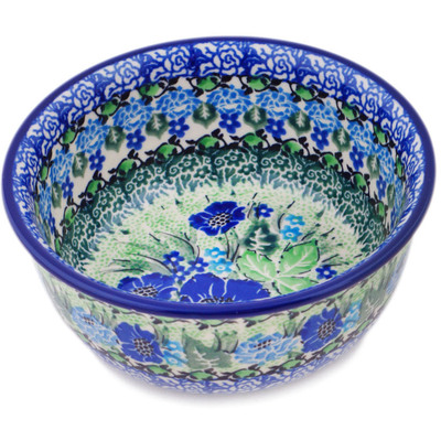 Polish Pottery Bowl 5&quot; Moody Blues UNIKAT