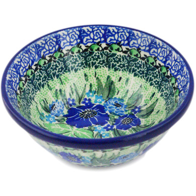 Polish Pottery Bowl 5&quot; Moody Blues UNIKAT