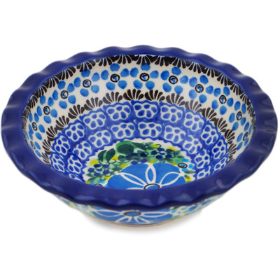 Polish Pottery Bowl 5&quot; Morning Glory UNIKAT