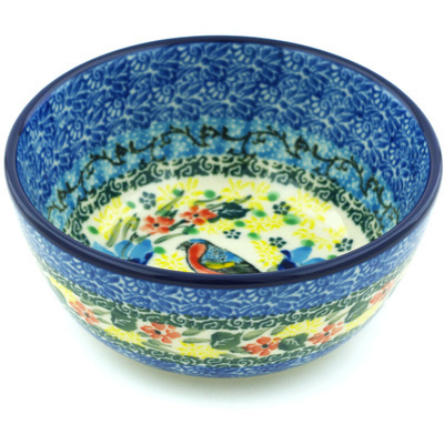 Polish Pottery Bowl 5&quot; Morning Song UNIKAT