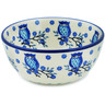 Polish Pottery Bowl 5&quot; Owl Kingdom UNIKAT