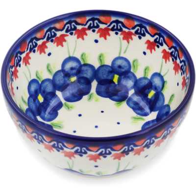 Polish Pottery Bowl 5" Passion Poppy