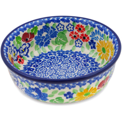 Polish Pottery Bowl 5&quot; Patio Views UNIKAT