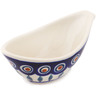 Polish Pottery Bowl 5&quot; Peacock Leaves