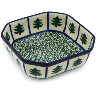 Polish Pottery Bowl 5&quot; Perky Pine
