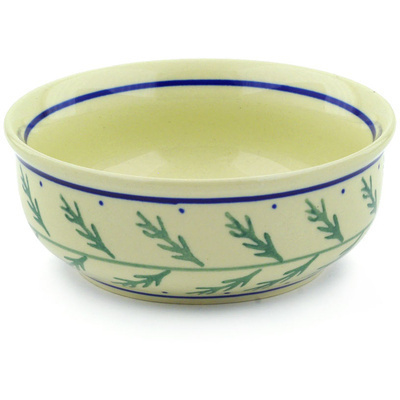 Polish Pottery Bowl 5&quot; Pine Boughs