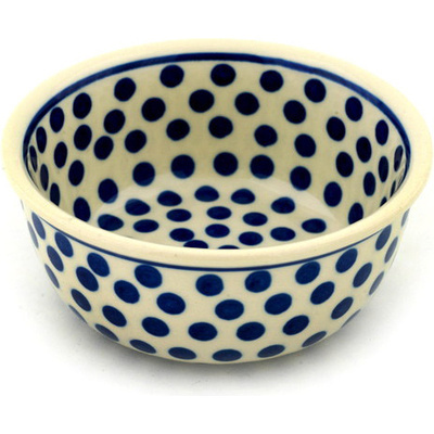 Polish Pottery Bowl 5&quot; Polka Dot Delight