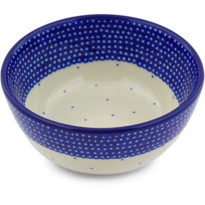 Polish Pottery Bowl 5&quot; Polka Dot Sprinkles UNIKAT