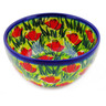 Polish Pottery Bowl 5&quot; Poppy Fever UNIKAT