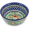 Polish Pottery Bowl 5&quot; Poppy Parade UNIKAT