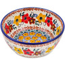 Polish Pottery Bowl 5&quot; Pretty In Bloom UNIKAT
