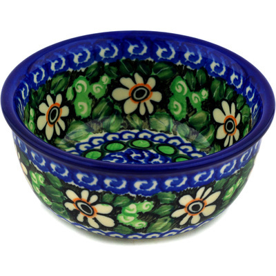 Polish Pottery Bowl 5&quot; Pretty In Pink UNIKAT