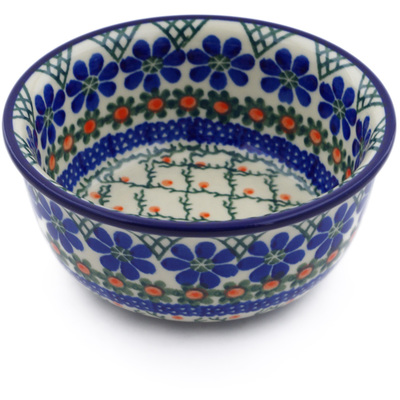 Polish Pottery Bowl 5&quot; Primrose Trellis