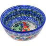 Polish Pottery Bowl 5&quot; Red Beauty UNIKAT