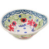 Polish Pottery Bowl 5&quot; Red Blossom