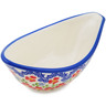 Polish Pottery Bowl 5&quot; Red Chains UNIKAT