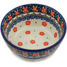 Polish Pottery Bowl 5" Red Field