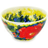 Polish Pottery Bowl 5&quot; Red&#039;n&#039;white Classic UNIKAT