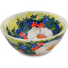 Polish Pottery Bowl 5&quot; Red&#039;n&#039;white Classic UNIKAT