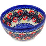 Polish Pottery Bowl 5" Red Wreath