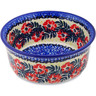 Polish Pottery Bowl 5" Red Wreath