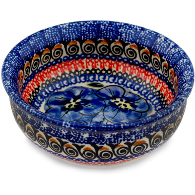 Polish Pottery Bowl 5&quot; Regal Bouquet UNIKAT
