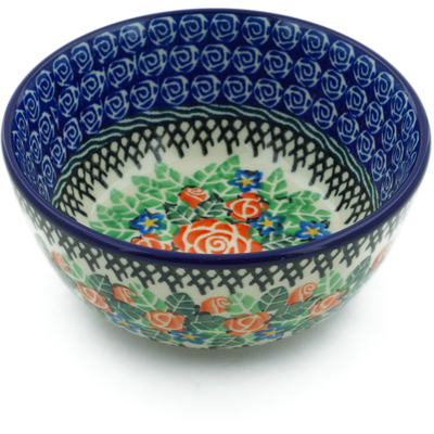 Polish Pottery Bowl 5&quot; Rose Emporium UNIKAT