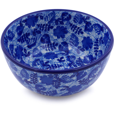 Polish Pottery Bowl 5&quot; Sapphire Garden