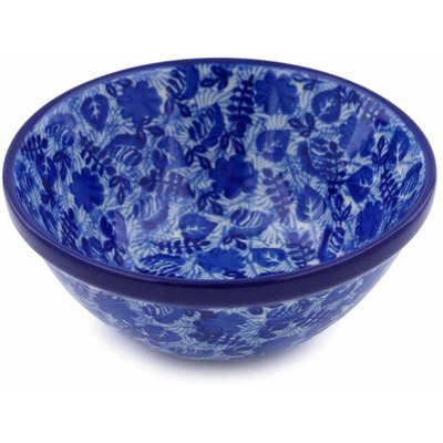 Polish Pottery Bowl 5&quot; Sapphire Garden