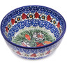 Polish Pottery Bowl 5&quot; Scarlet Flora UNIKAT